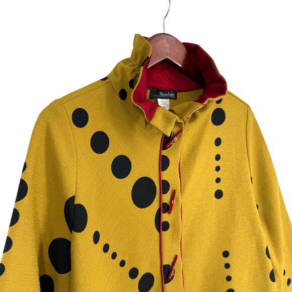 Moonlight by Y & S Small Mustard Wearable Art to Wear Artsy Shirt Top Abstract - Picture 4 of 8